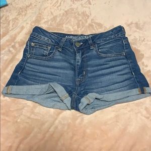 High rise jean shorts